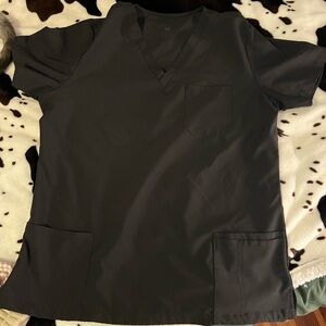 Women’s Black V-Neck Scrub Top